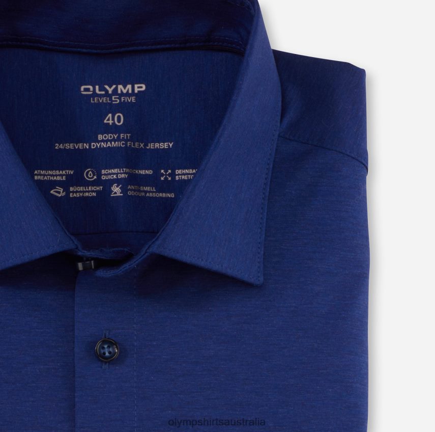 Clothing AU OLYMP Level Five 24/Seven Body Fit, Business Shirt, New York Kent, Royal T8882J514