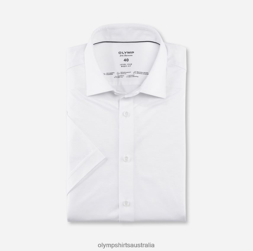 Clothing AU OLYMP Level Five 24/Seven Body Fit, Business Shirt, New York Kent, White T8882J403