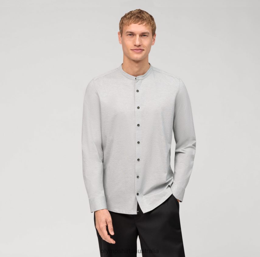 Clothing AU OLYMP Level Five 24/Seven Body Fit, Business Shirt, Stand-Up Collar, Olive T8882J533