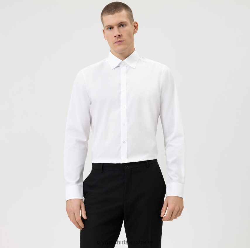 Clothing AU OLYMP Level Five Body Fit, Business Shirt, Button-Down, White T8882J855