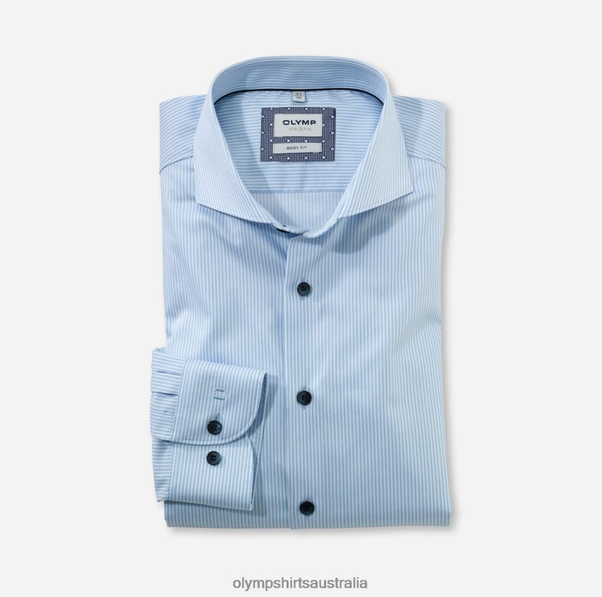 Clothing AU OLYMP Level Five Body Fit, Business Shirt, Cutaway, Bleu T8882J342