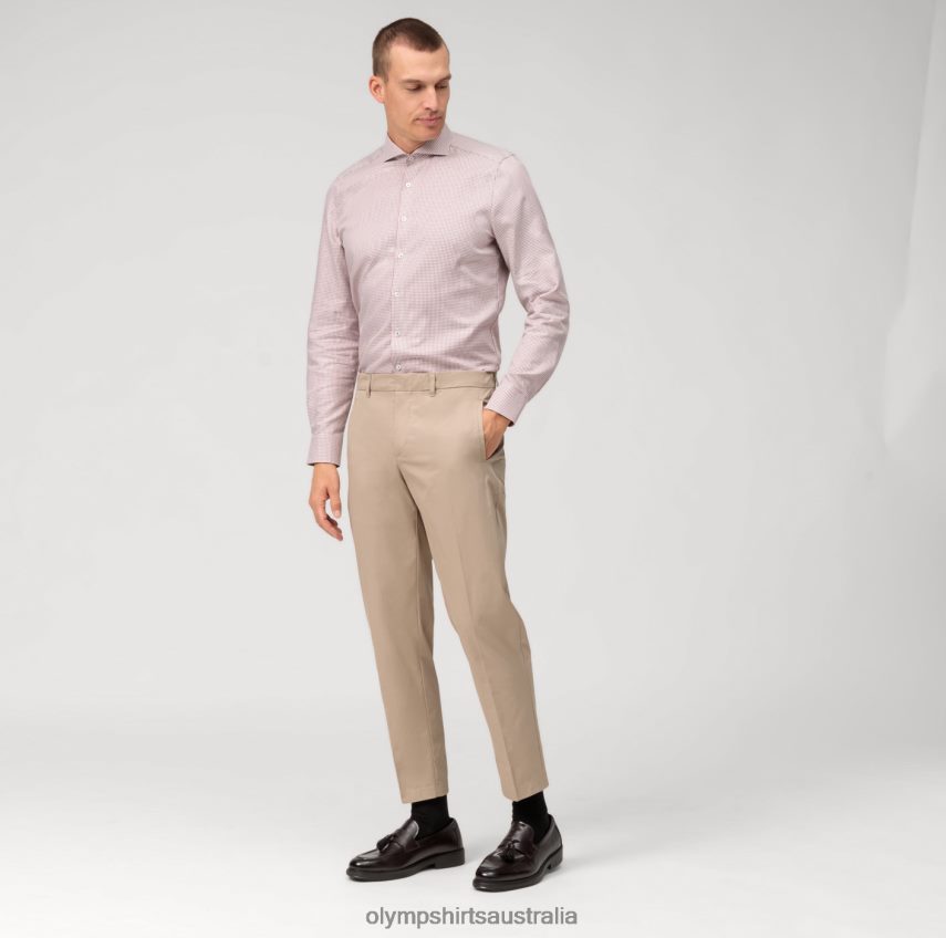 Clothing AU OLYMP Level Five Body Fit, Business Shirt, Cutaway, Red T8882J474