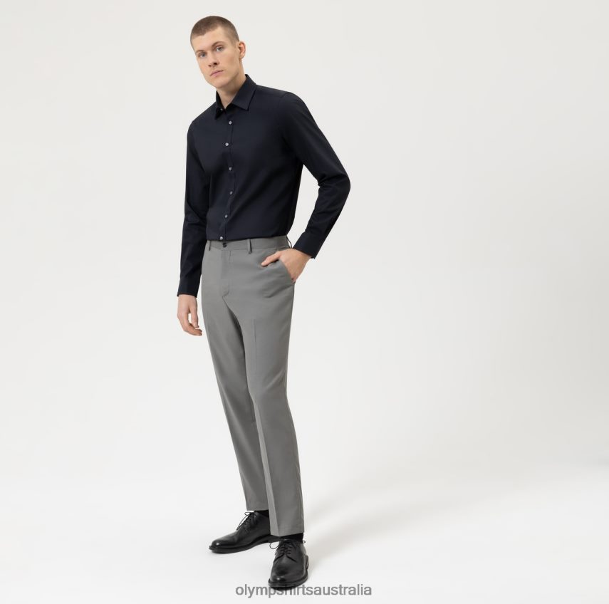 Clothing AU OLYMP Level Five Body Fit, Business Shirt, Long Sleeve Extra Long, New York Kent, Black T8882J912