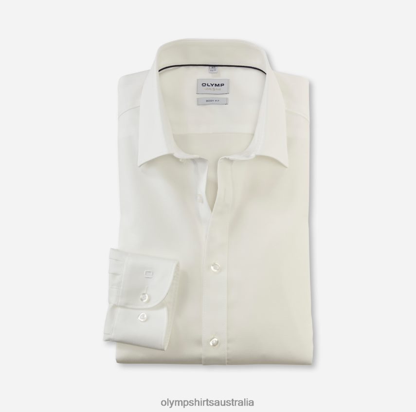 Clothing AU OLYMP Level Five Body Fit, Business Shirt, Long Sleeve Extra Long, New York Kent, Light Beige T8882J865