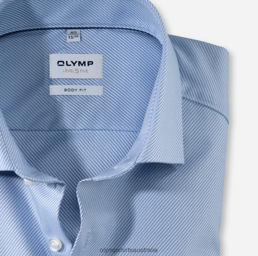 Clothing AU OLYMP Level Five Body Fit, Business Shirt, Long Sleeve Extra Long, Royal Kent, Bleu T8882J884