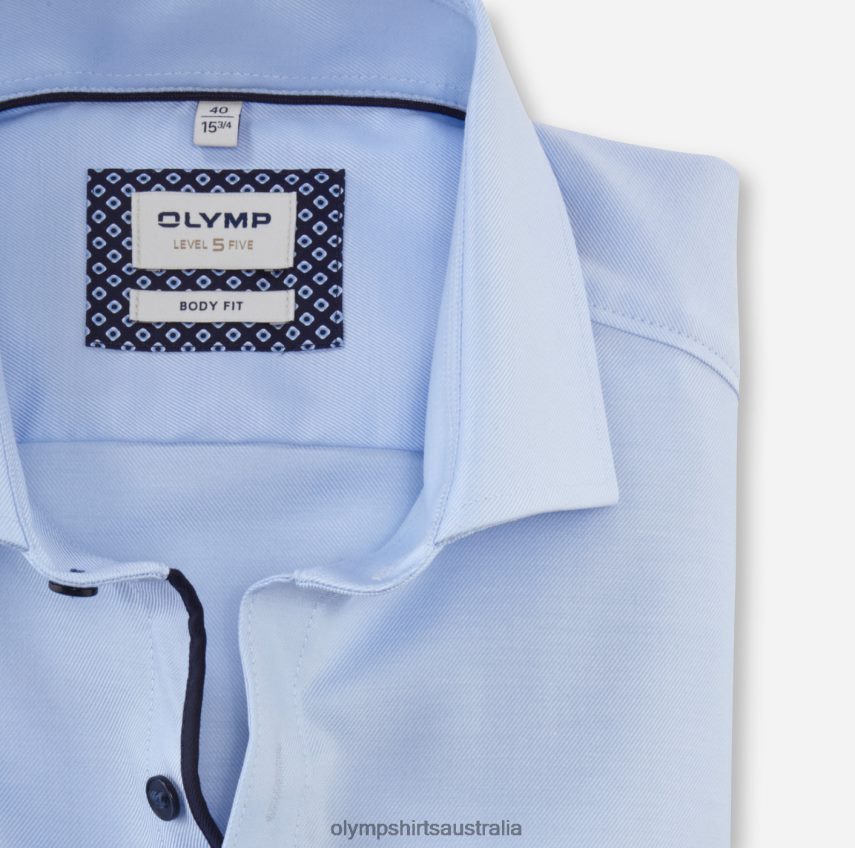 Clothing AU OLYMP Level Five Body Fit, Business Shirt, Long Sleeve Extra Long, Royal Kent, Ozone T8882J859