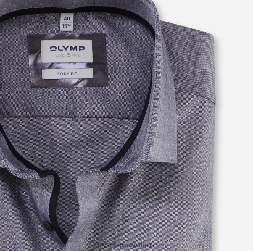 Clothing AU OLYMP Level Five Body Fit, Business Shirt, Modern Kent, Black T8882J766