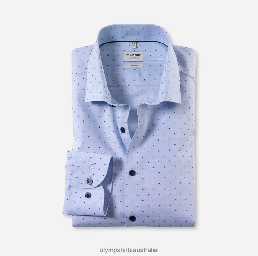 Clothing AU OLYMP Level Five Body Fit, Business Shirt, Modern Kent, Bleu T8882J473