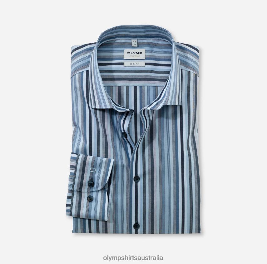 Clothing AU OLYMP Level Five Body Fit, Business Shirt, Modern Kent, Bleu T8882J644