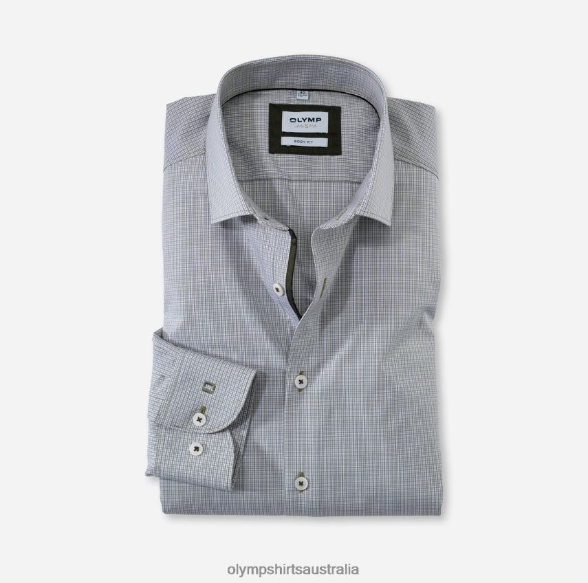 Clothing AU OLYMP Level Five Body Fit, Business Shirt, Modern Kent, Lime Green T8882J824