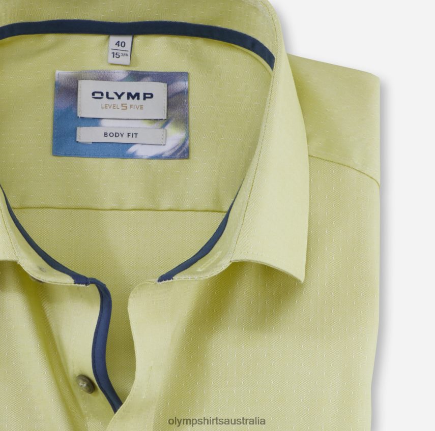 Clothing AU OLYMP Level Five Body Fit, Business Shirt, Modern Kent, Lime T8882J616