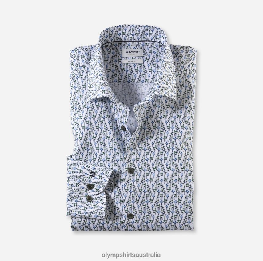 Clothing AU OLYMP Level Five Body Fit, Business Shirt, Modern Kent, Lime T8882J764