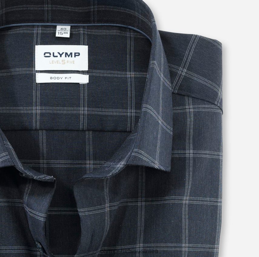 Clothing AU OLYMP Level Five Body Fit, Business Shirt, Modern Kent, Marine T8882J620