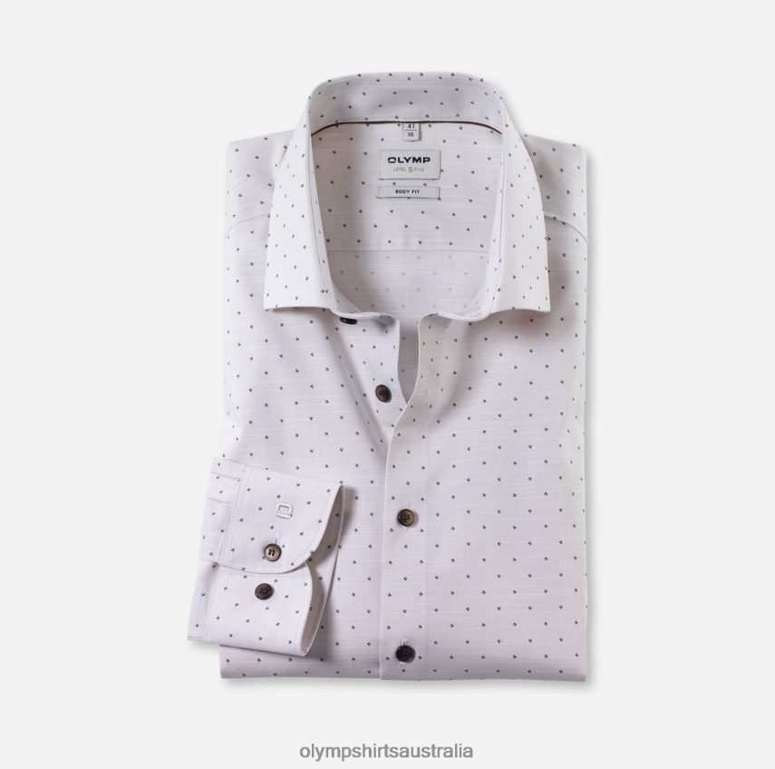 Clothing AU OLYMP Level Five Body Fit, Business Shirt, Modern Kent, Natural T8882J346
