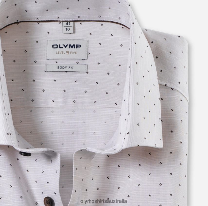 Clothing AU OLYMP Level Five Body Fit, Business Shirt, Modern Kent, Natural T8882J346
