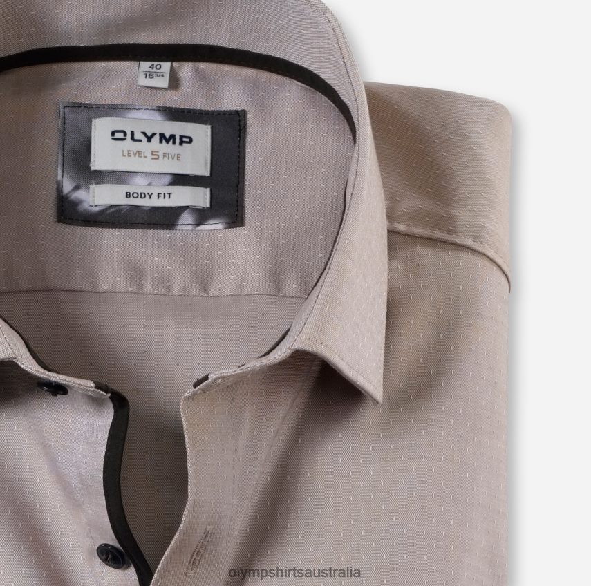 Clothing AU OLYMP Level Five Body Fit, Business Shirt, Modern Kent, Natural T8882J353