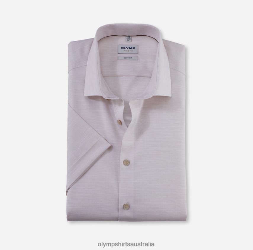 Clothing AU OLYMP Level Five Body Fit, Business Shirt, Modern Kent, Natural T8882J606