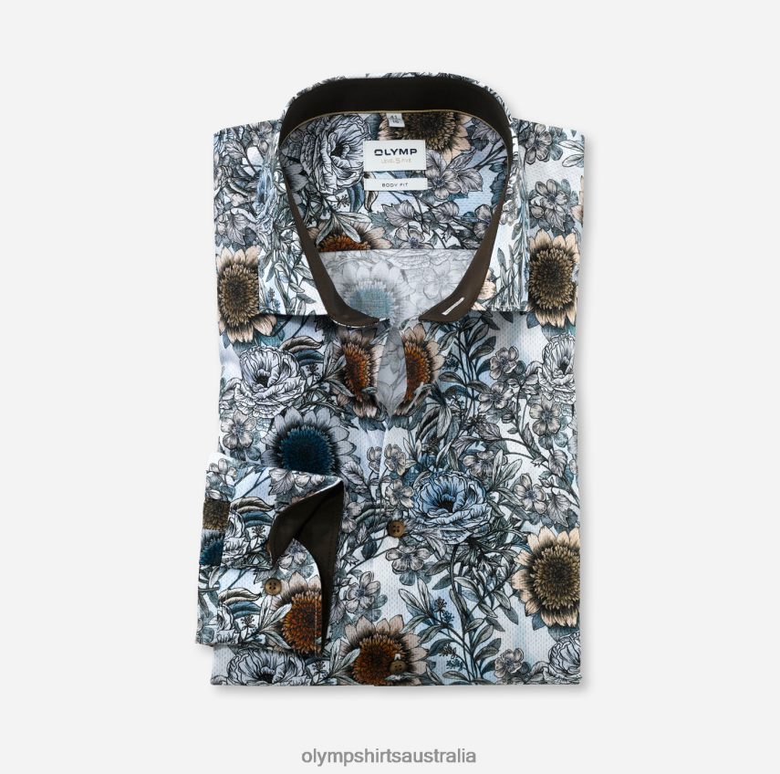 Clothing AU OLYMP Level Five Body Fit, Business Shirt, Modern Kent, Natural T8882J751