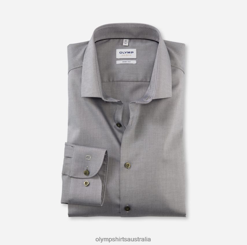 Clothing AU OLYMP Level Five Body Fit, Business Shirt, Modern Kent, Olive T8882J488