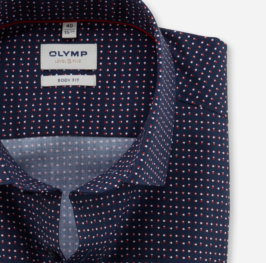 Clothing AU OLYMP Level Five Body Fit, Business Shirt, Modern Kent, Red T8882J509