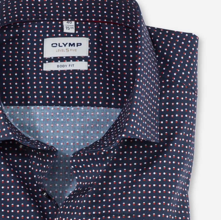 Clothing AU OLYMP Level Five Body Fit, Business Shirt, Modern Kent, Red T8882J615