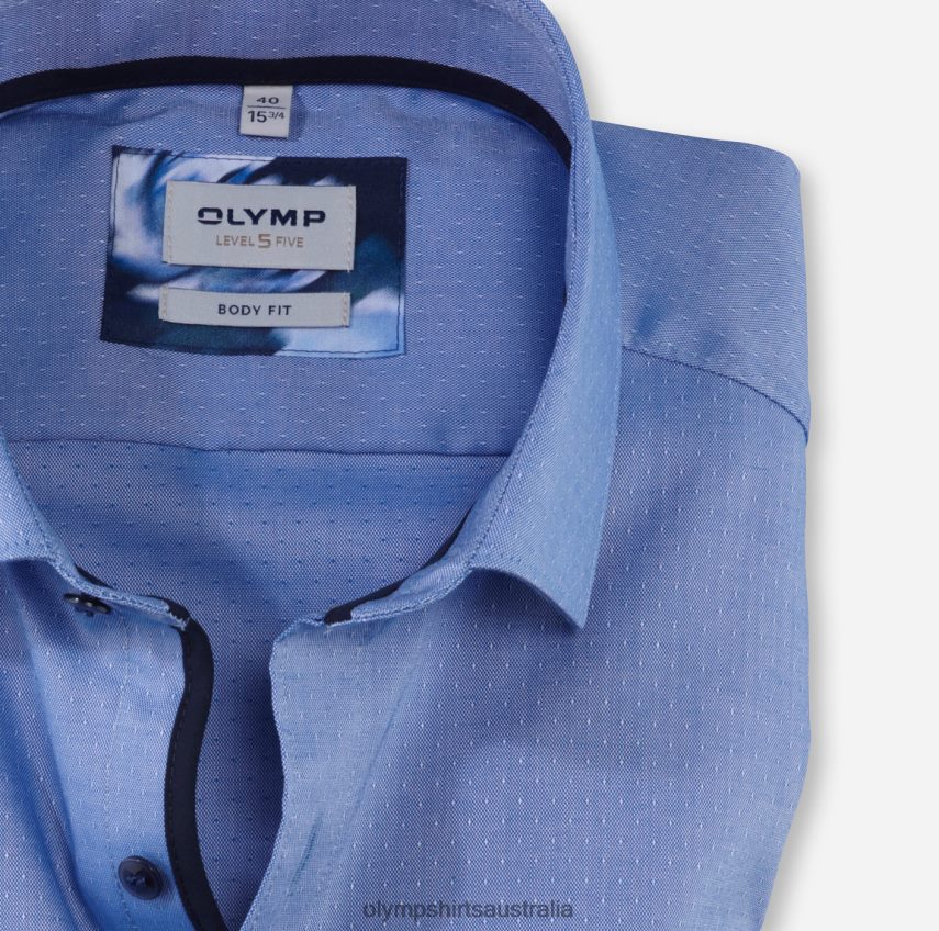 Clothing AU OLYMP Level Five Body Fit, Business Shirt, Modern Kent, Royal T8882J651
