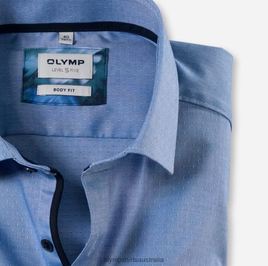 Clothing AU OLYMP Level Five Body Fit, Business Shirt, Modern Kent, Royal T8882J729