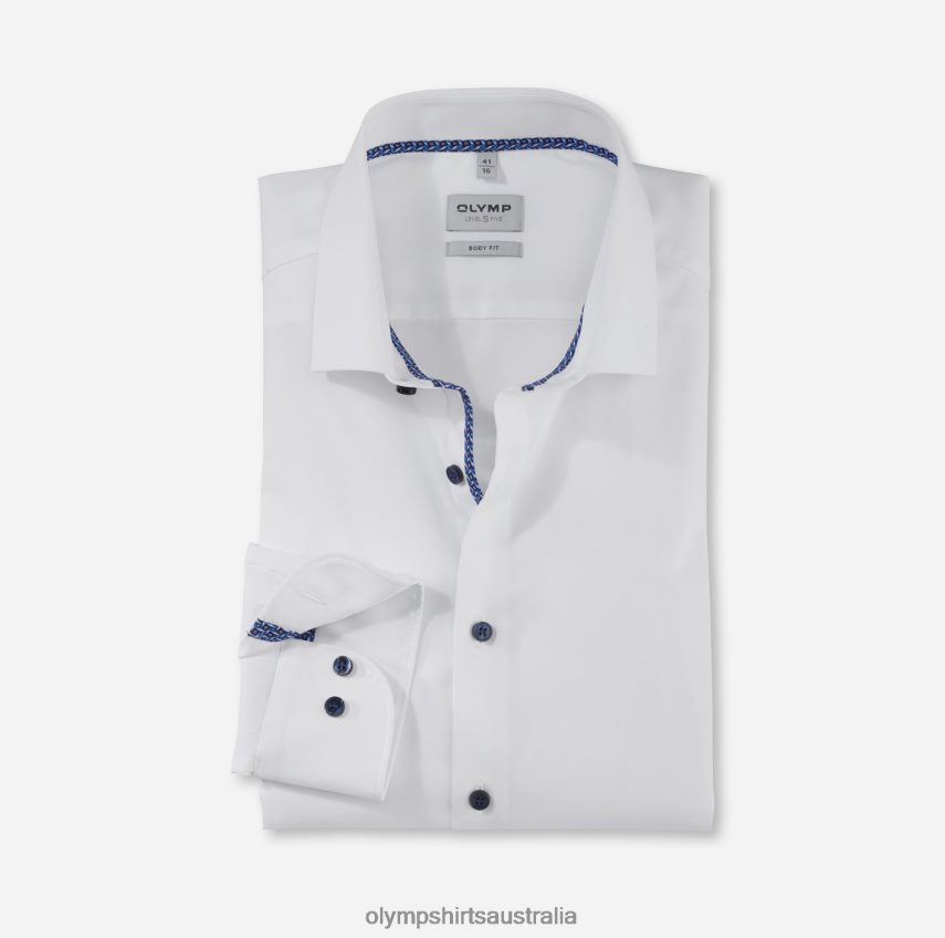 Clothing AU OLYMP Level Five Body Fit, Business Shirt, Modern Kent, White T8882J392