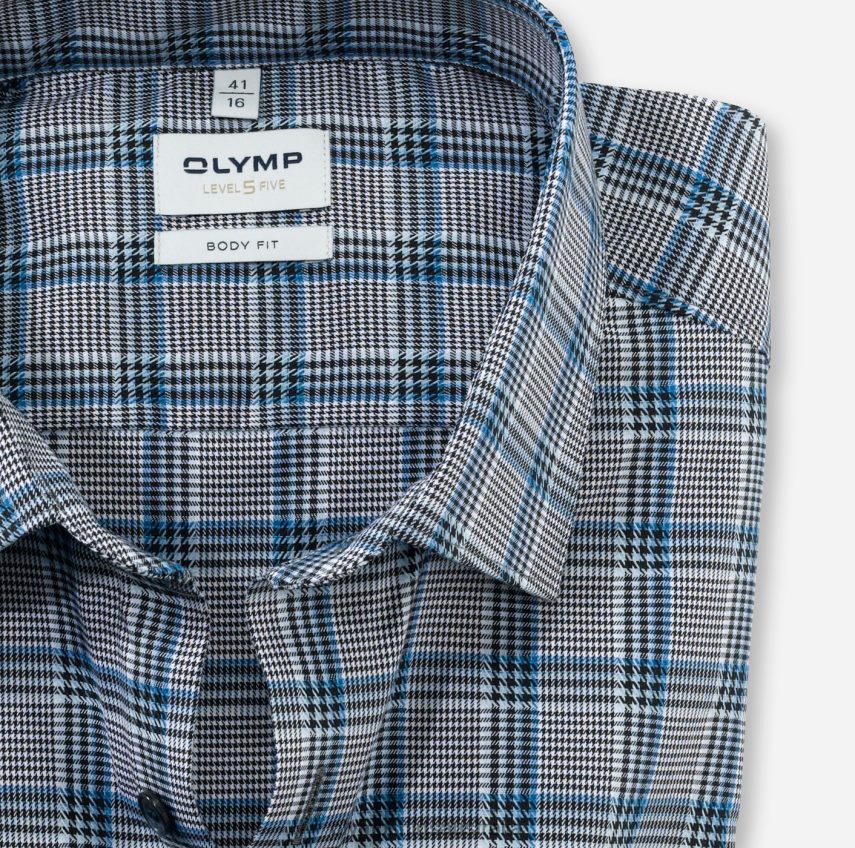 Clothing AU OLYMP Level Five Body Fit, Business Shirt, New York Kent, Bleu T8882J411