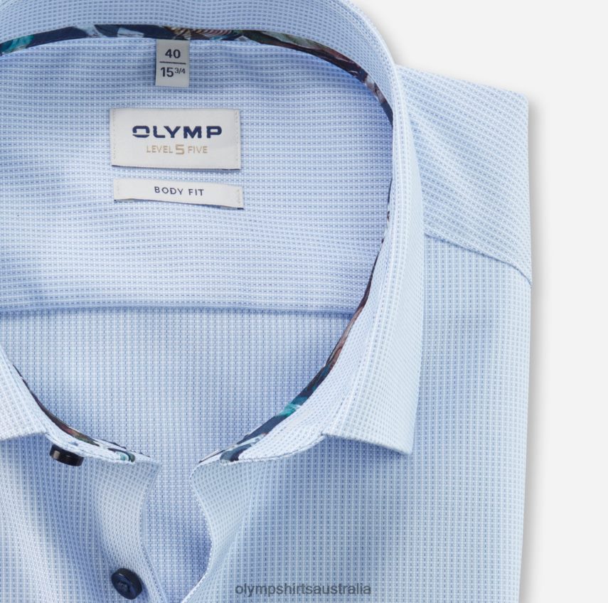 Clothing AU OLYMP Level Five Body Fit, Business Shirt, New York Kent, Bleu T8882J456