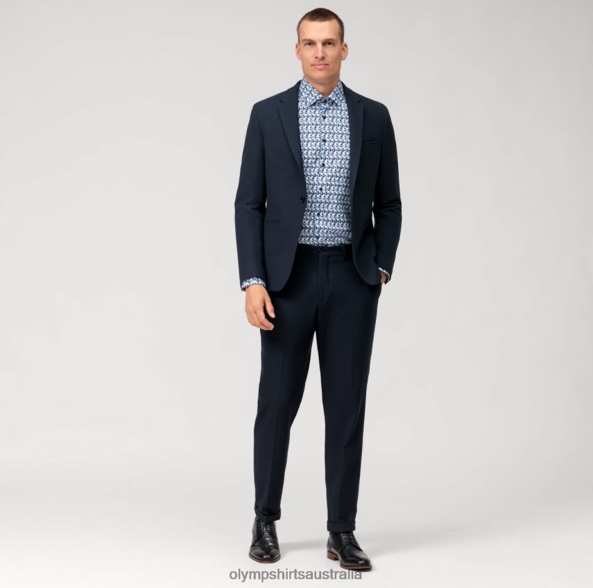 Clothing AU OLYMP Level Five Body Fit, Business Shirt, New York Kent, Bleu T8882J465