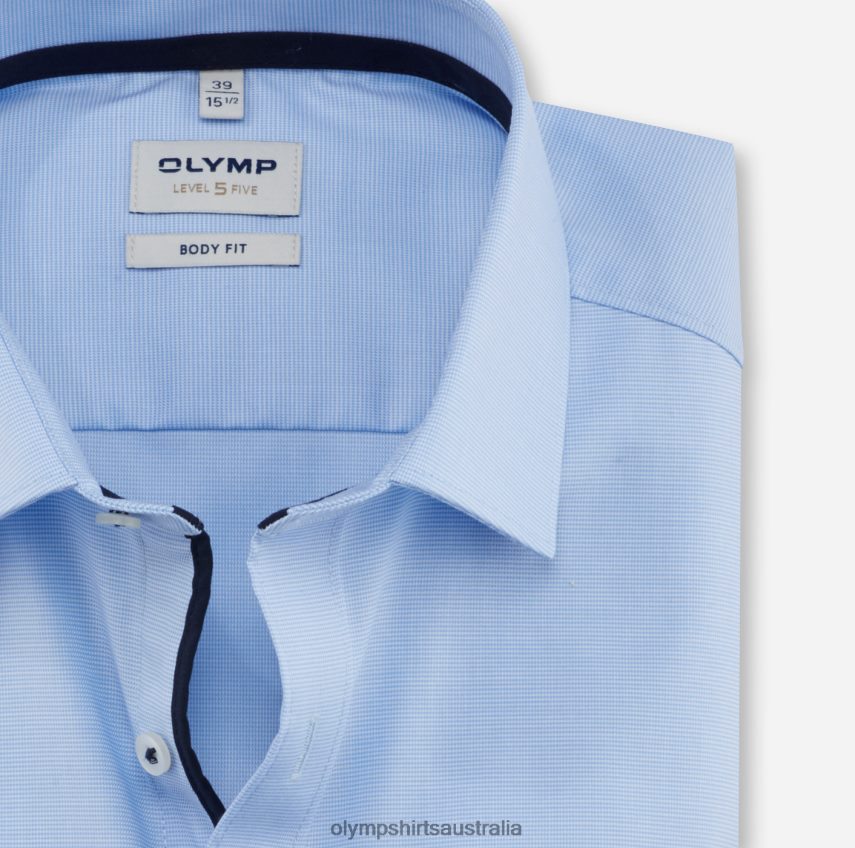 Clothing AU OLYMP Level Five Body Fit, Business Shirt, New York Kent, Bleu T8882J592
