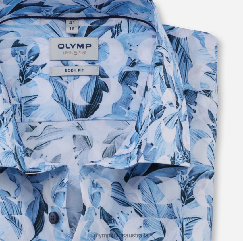 Clothing AU OLYMP Level Five Body Fit, Business Shirt, New York Kent, Bleu T8882J728