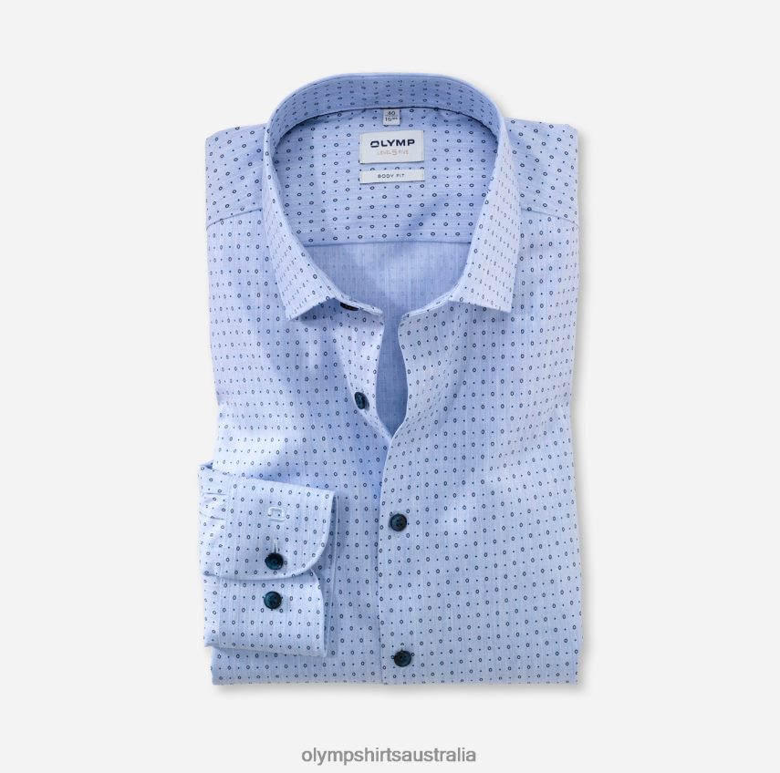 Clothing AU OLYMP Level Five Body Fit, Business Shirt, New York Kent, Bleu T8882J730