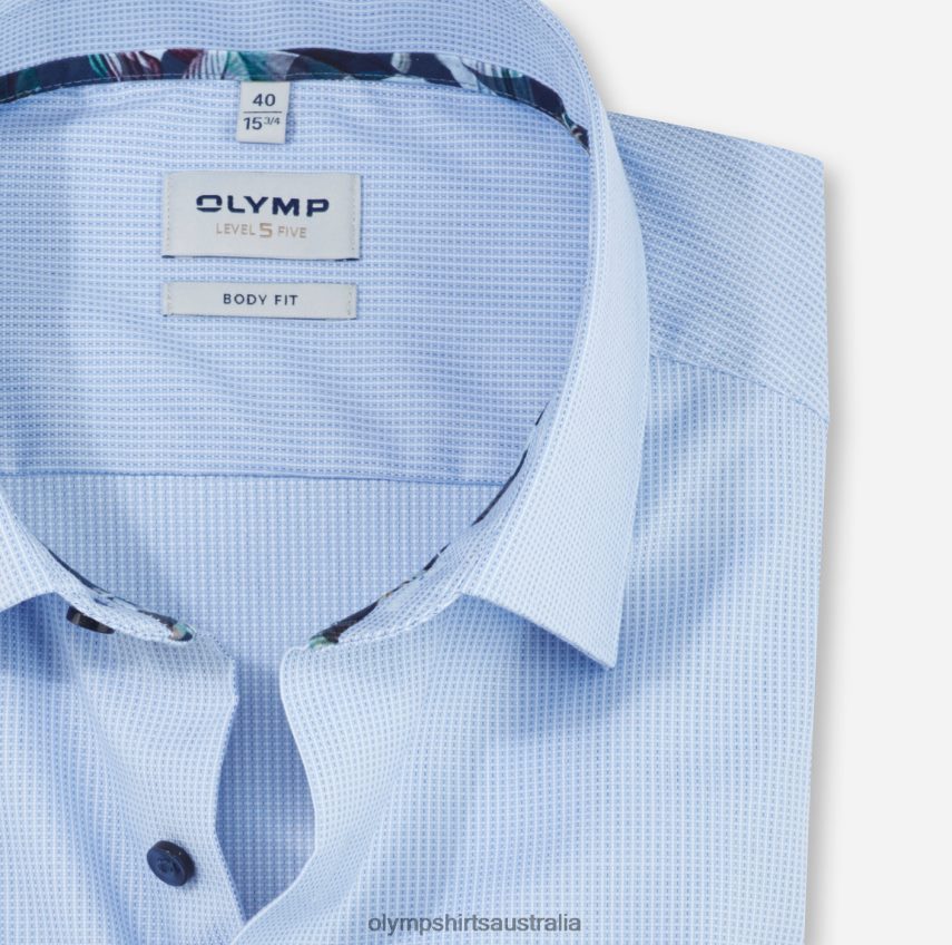 Clothing AU OLYMP Level Five Body Fit, Business Shirt, New York Kent, Bleu T8882J775