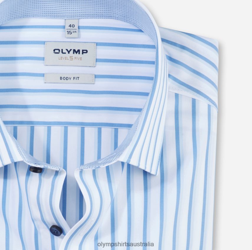 Clothing AU OLYMP Level Five Body Fit, Business Shirt, New York Kent, Bleu T8882J794