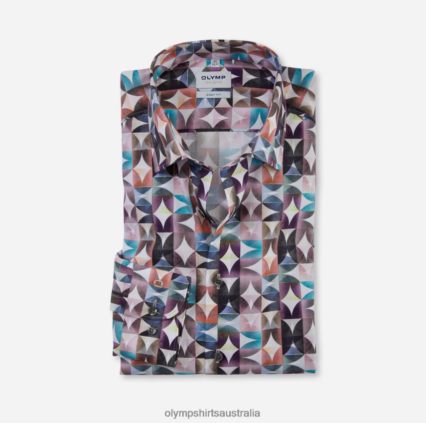 Clothing AU OLYMP Level Five Body Fit, Business Shirt, New York Kent, Fuchsia T8882J363