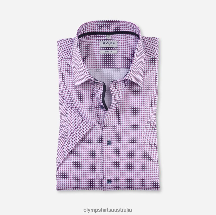 Clothing AU OLYMP Level Five Body Fit, Business Shirt, New York Kent, Fuchsia T8882J399