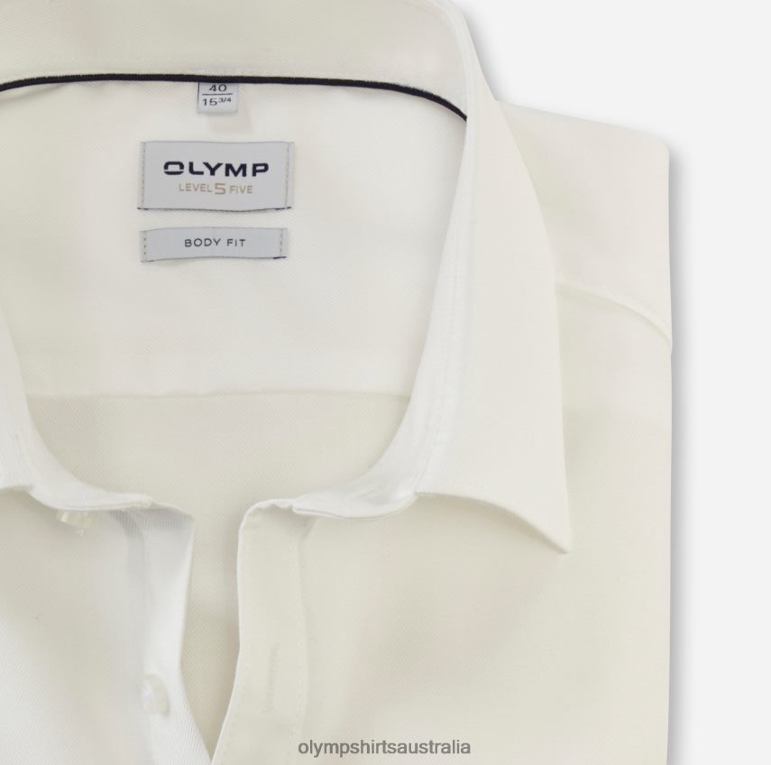 Clothing AU OLYMP Level Five Body Fit, Business Shirt, New York Kent, Light Beige T8882J582