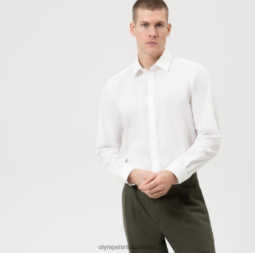 Clothing AU OLYMP Level Five Body Fit, Business Shirt, New York Kent, Light Beige T8882J845