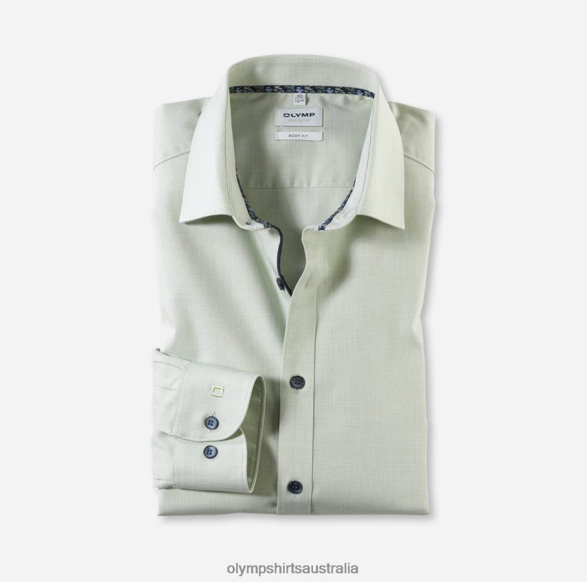Clothing AU OLYMP Level Five Body Fit, Business Shirt, New York Kent, Lime T8882J749