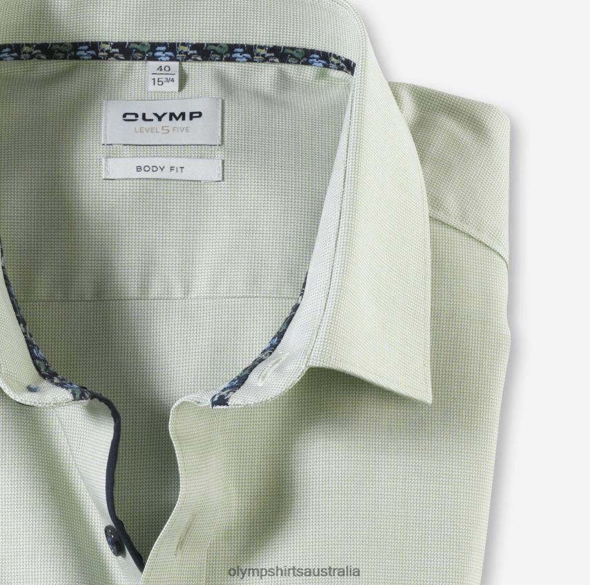 Clothing AU OLYMP Level Five Body Fit, Business Shirt, New York Kent, Lime T8882J749