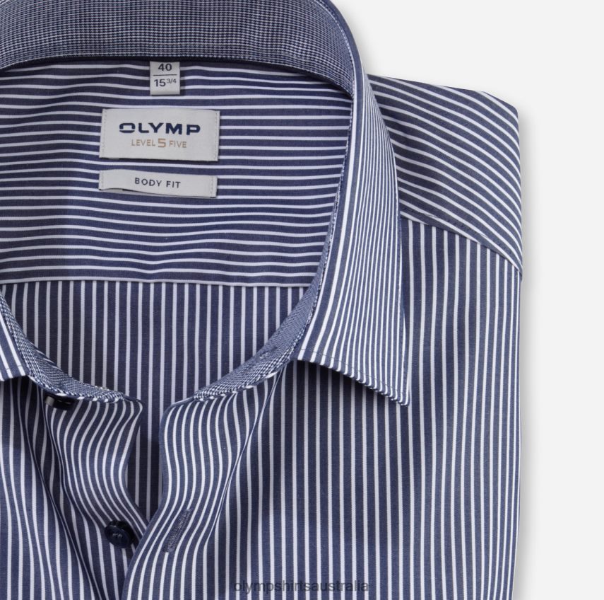 Clothing AU OLYMP Level Five Body Fit, Business Shirt, New York Kent, Marine T8882J549