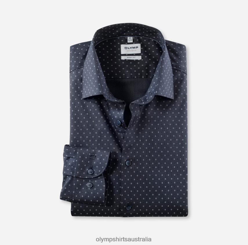 Clothing AU OLYMP Level Five Body Fit, Business Shirt, New York Kent, Marine T8882J796