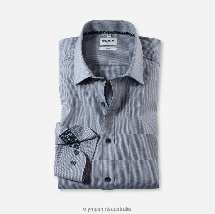 Clothing AU OLYMP Level Five Body Fit, Business Shirt, New York Kent, Marine T8882J810