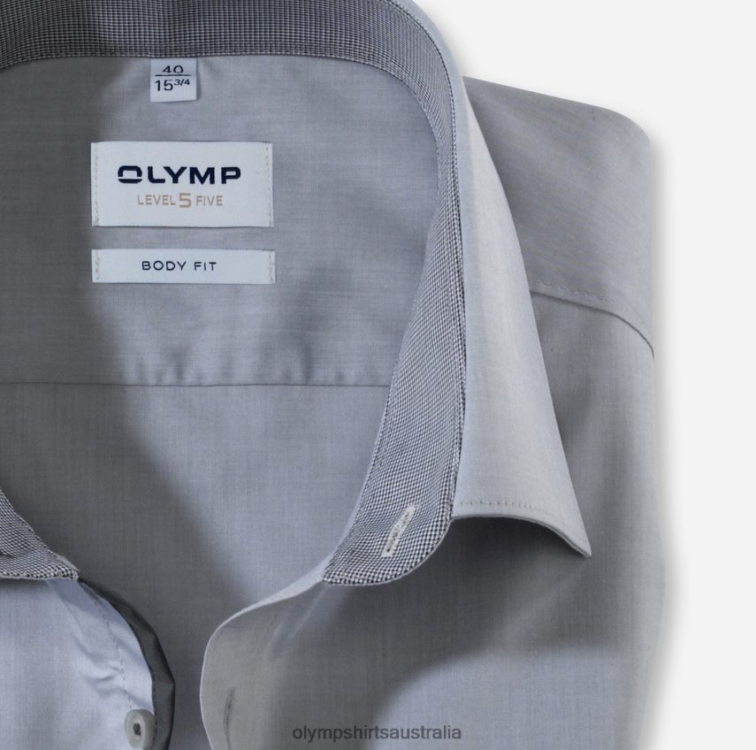 Clothing AU OLYMP Level Five Body Fit, Business Shirt, New York Kent, Medium Grey T8882J472