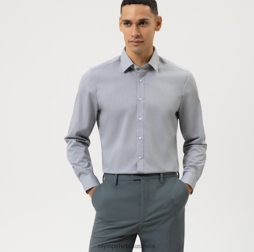 Clothing AU OLYMP Level Five Body Fit, Business Shirt, New York Kent, Medium Grey T8882J846