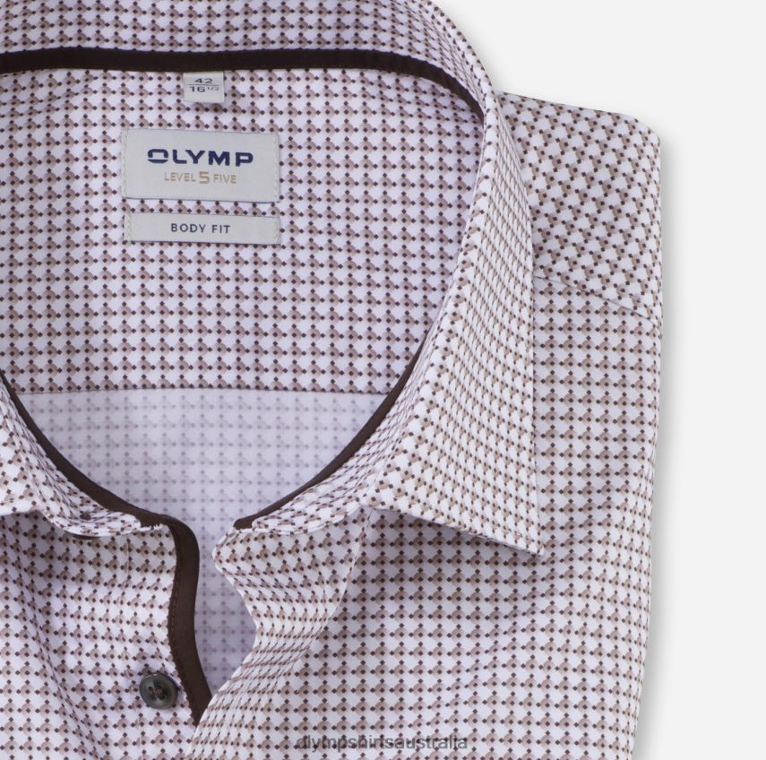 Clothing AU OLYMP Level Five Body Fit, Business Shirt, New York Kent, Natural T8882J348