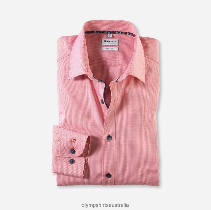 Clothing AU OLYMP Level Five Body Fit, Business Shirt, New York Kent, Red T8882J360