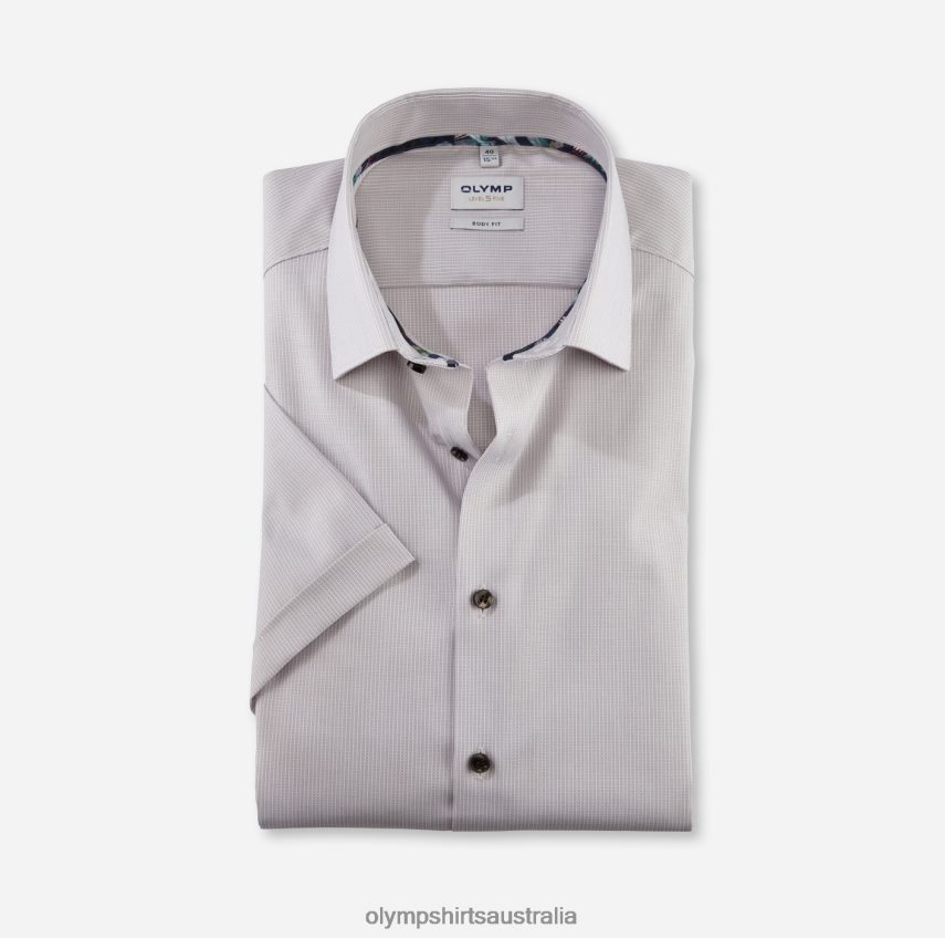 Clothing AU OLYMP Level Five Body Fit, Business Shirt, New York Kent, Taupe T8882J373